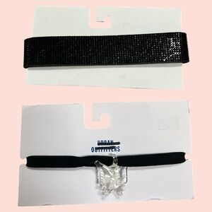 Urban Outfitters Lot of 2 Black Choker Necklace
